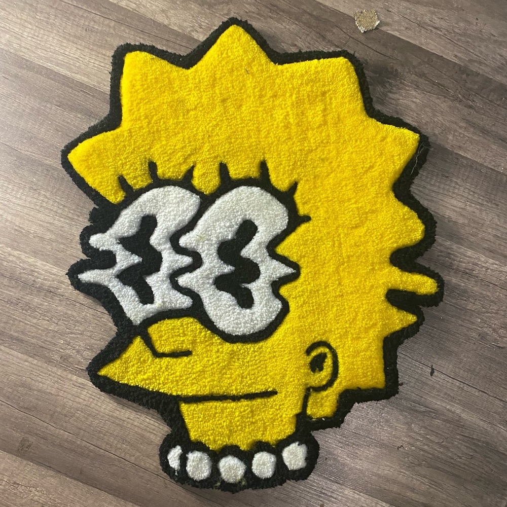 Lisa Simpson’s wavy tufted rug 21x15